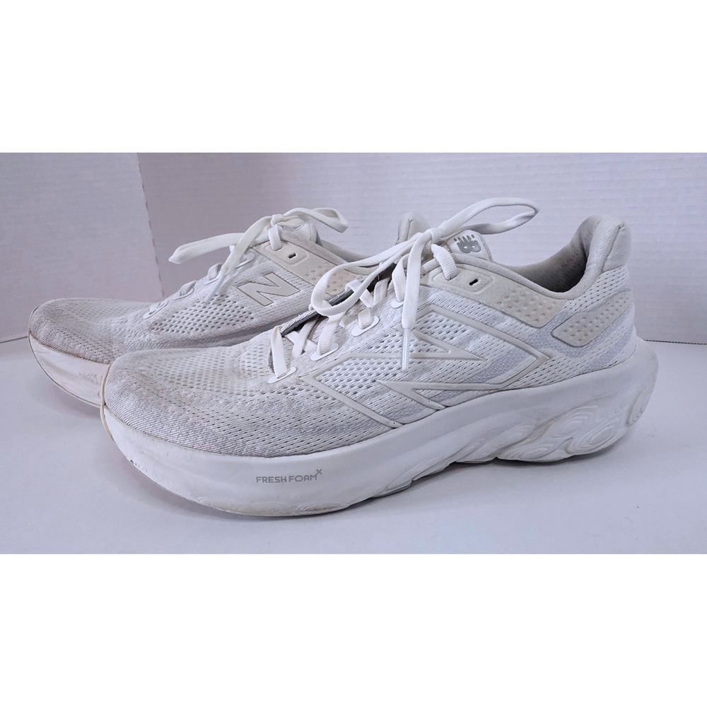 New Balance Fresh Foam X More v4 Running Shoes White Silver WM1080 11.5